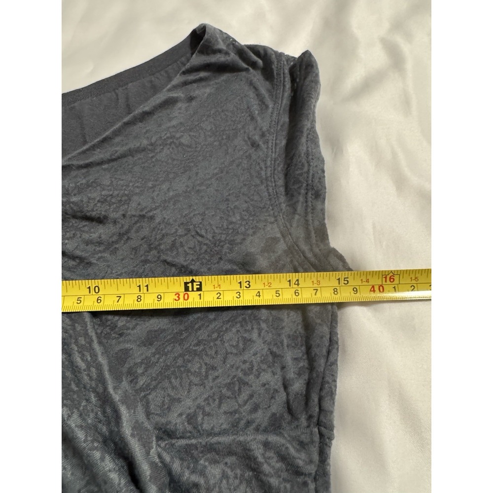 Athleta Womens SP Mini Dress Bolinas Burnout Gray Cap Sleeve Athleisure‎ - Picture 4 of 9